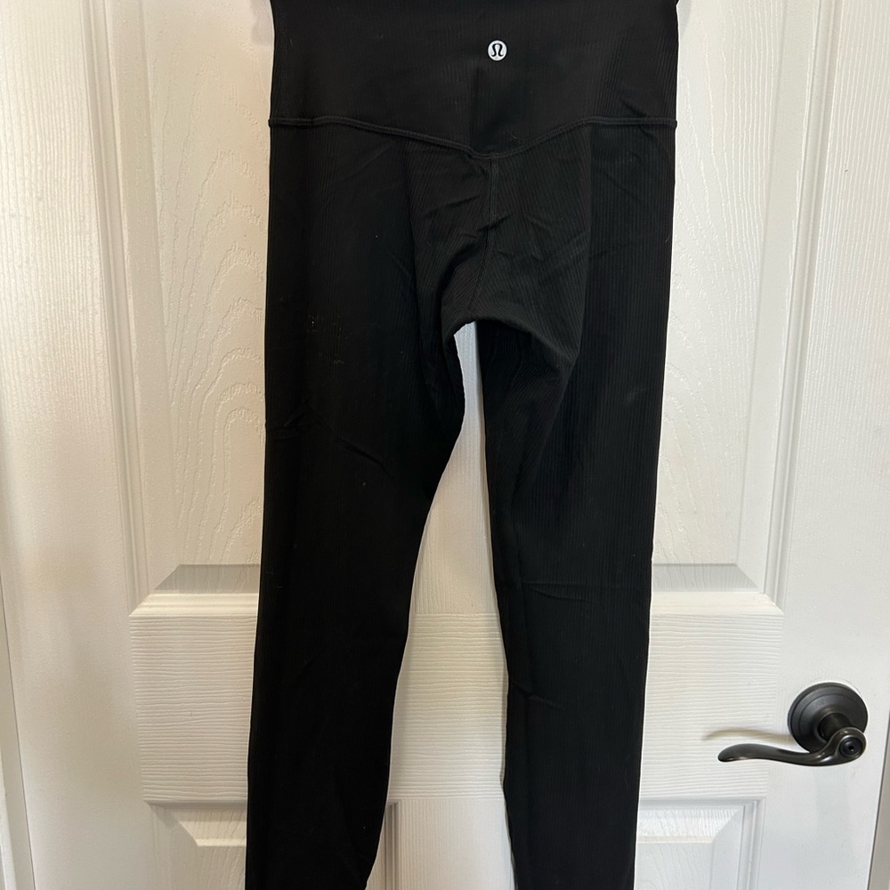 lululemon athletica ribbed Black Leggings